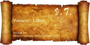 Venesz Tibor névjegykártya